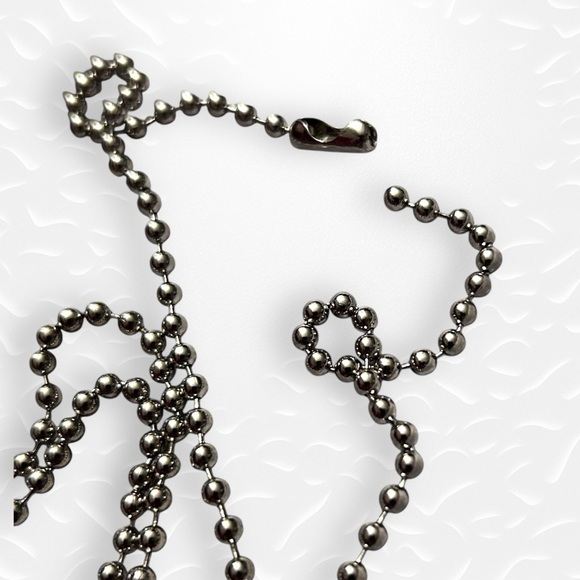 Supplies! 10 Ball Chain Dog Tag Necklaces - Picture 3 of 3